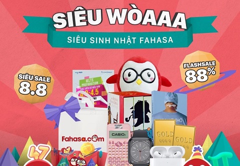 Siêu sinh nhật Fahasa- siêu quà