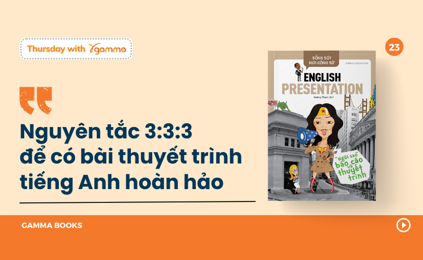 Nguyên tắc 3:3:3 để có bài thuyết trình tiếng Anh hoàn hảo