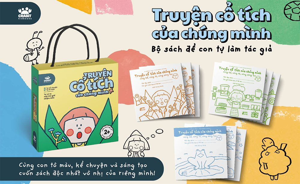 Bộ sách tô màu kể chuyện để con trải nghiệm “LÀM TÁC GIẢ NHÍ”