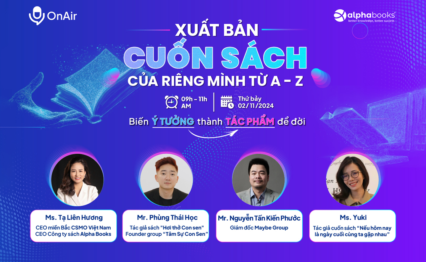 XUẤT BẢN CUỐN SÁCH CỦA RIÊNG MÌNH TỪ A ĐẾN Z 