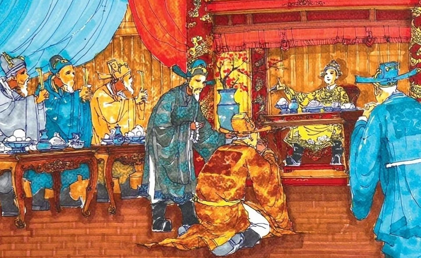 Vua Việt xưa thưởng Tết, ăn Tết, chơi Tết ra sao?