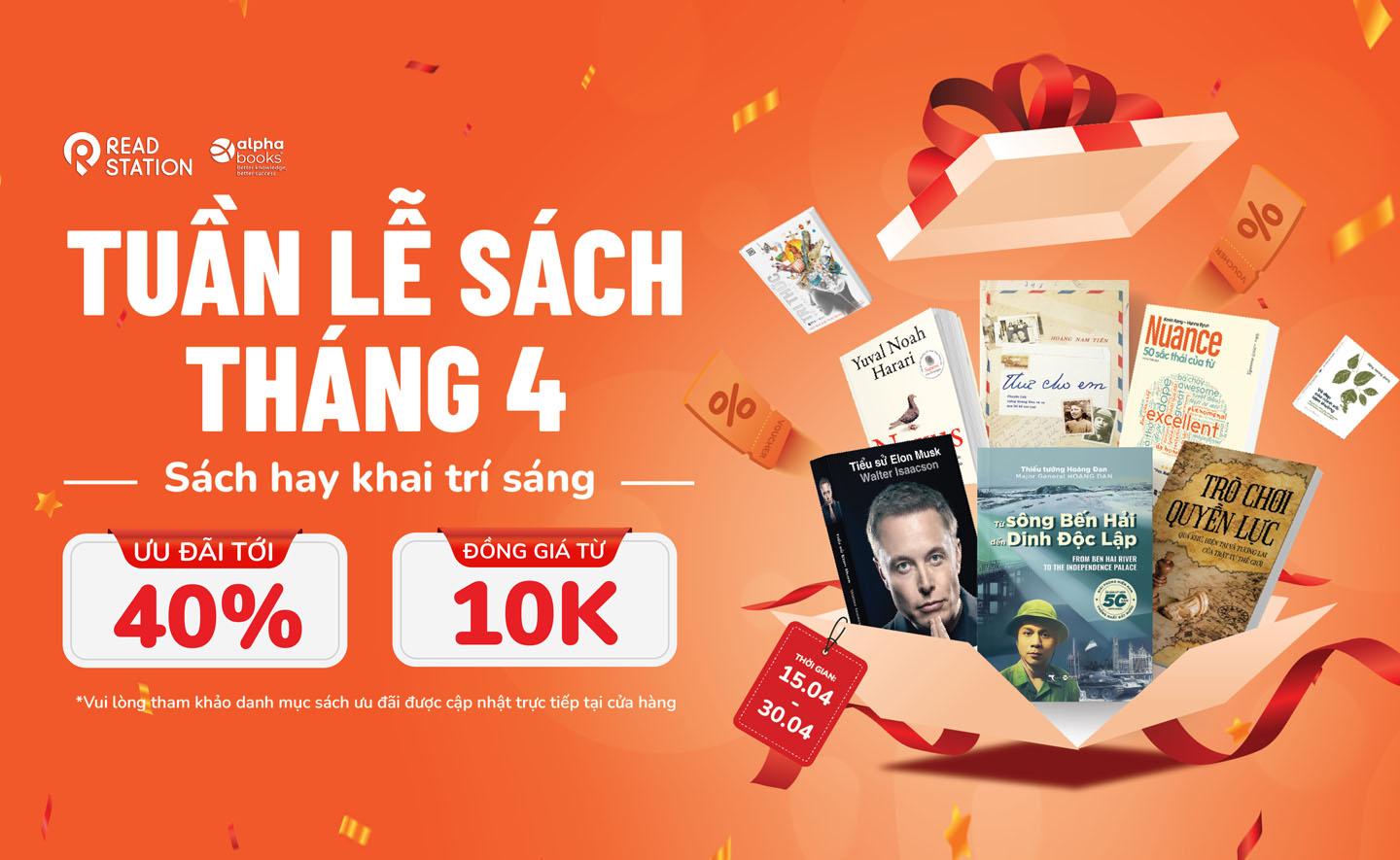 TUẦN LỄ SÁCH THÁNG 4 – SÁCH HAY KHAI TRÍ SÁNG