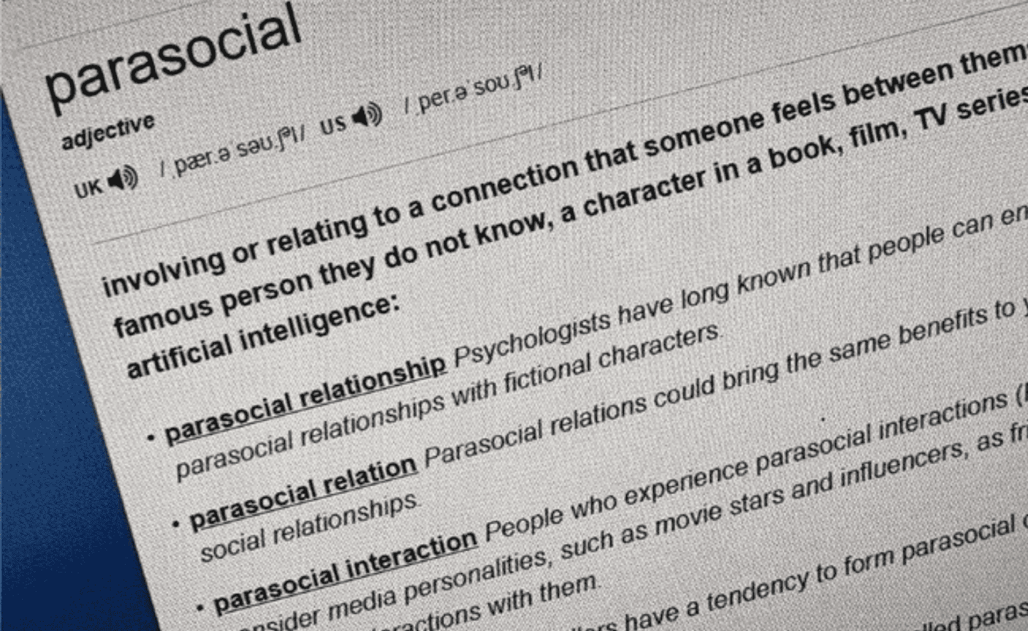 Từ của năm 2025: 'Parasocial' nghĩa là gì?