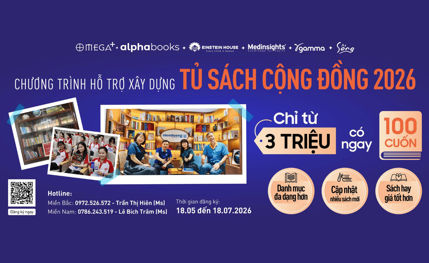 Chính thức khởi động chương trình hỗ trợ xây dựng Tủ sách cộng đồng 2026