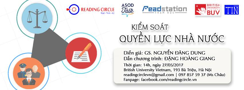 Reading Circle tháng 05/2017: Kiểm soát quyền lực nhà nước