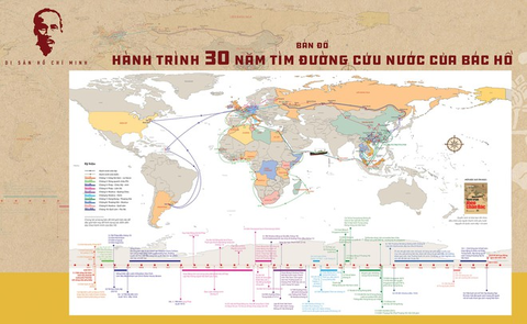 NXB Trẻ ra mắt “Bản đồ Hành trình 30 năm tìm đường cứu nước của Bác Hồ”