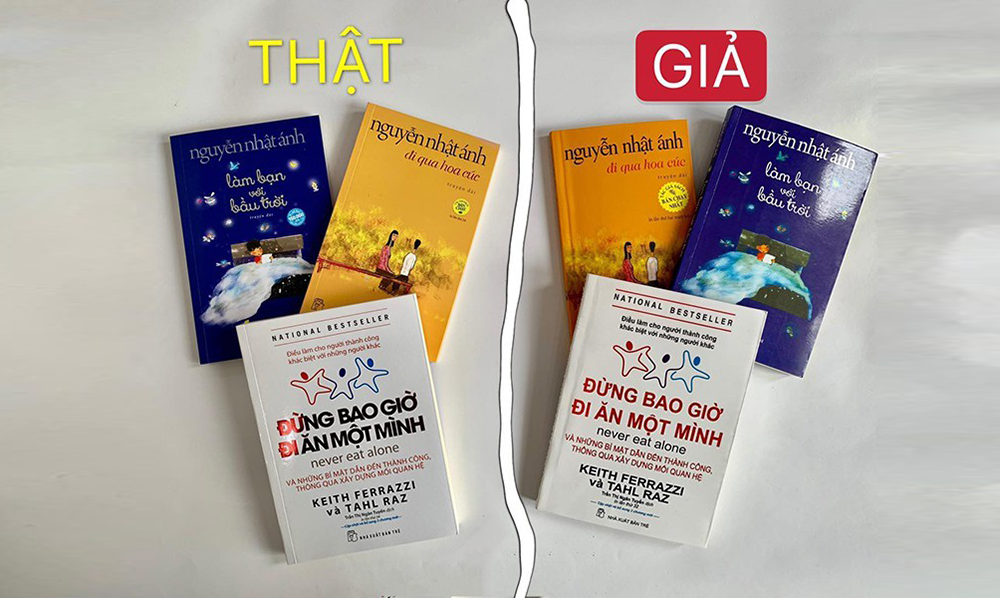 Một cuốn sách dán 4 tem vẫn bị làm giả